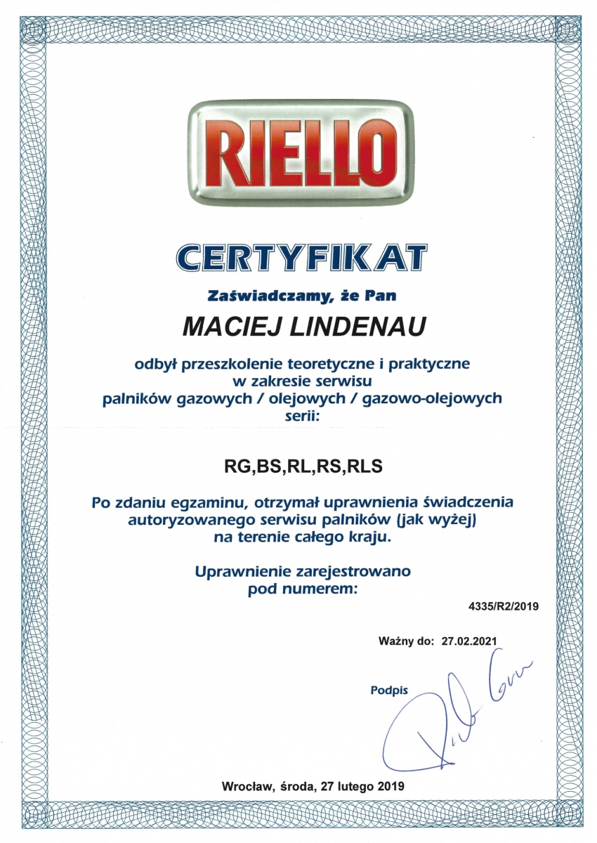 Riello - autoryzacja
